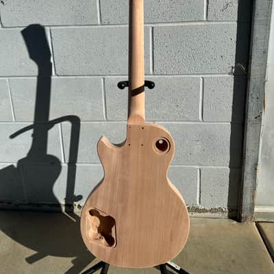 DIY LP Style Guitar Kit Flame Maple Veneer/ Mahogany Body And Neck image 4