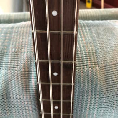 Vintage 1964 Silvertone Danelectro 1440L Bass Guitar, White & Black image 8