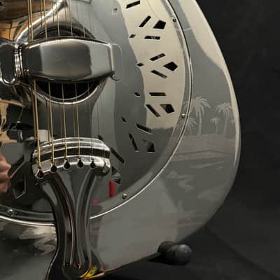 Fender FR-55 Hawaiian Resonator Acoustic Guitar 2012 - Bell Brass Nickel image 4