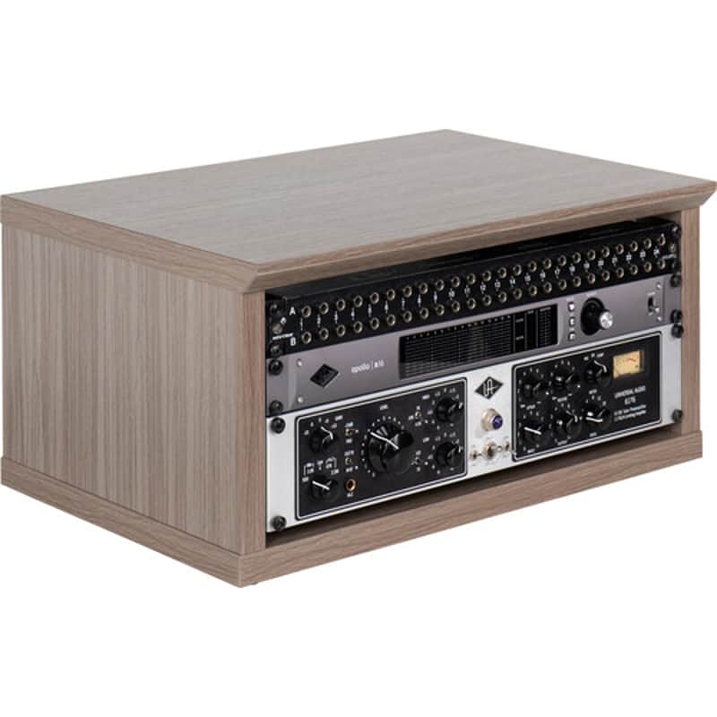 Gator Elite Furniture Series 4U Desktop Studio Rack in Driftwood Grey Finish image 1