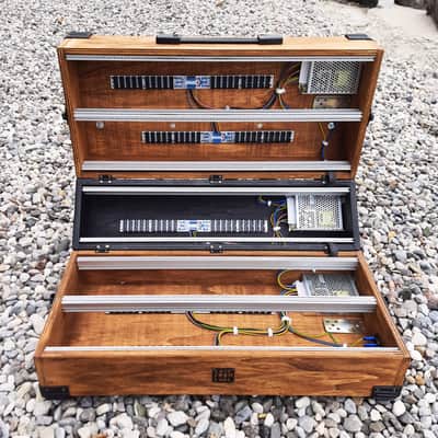 15U 126 hp (84, 104 hp or other) Eurorack Portable case powered, modular synthesizer patched reseal image 3