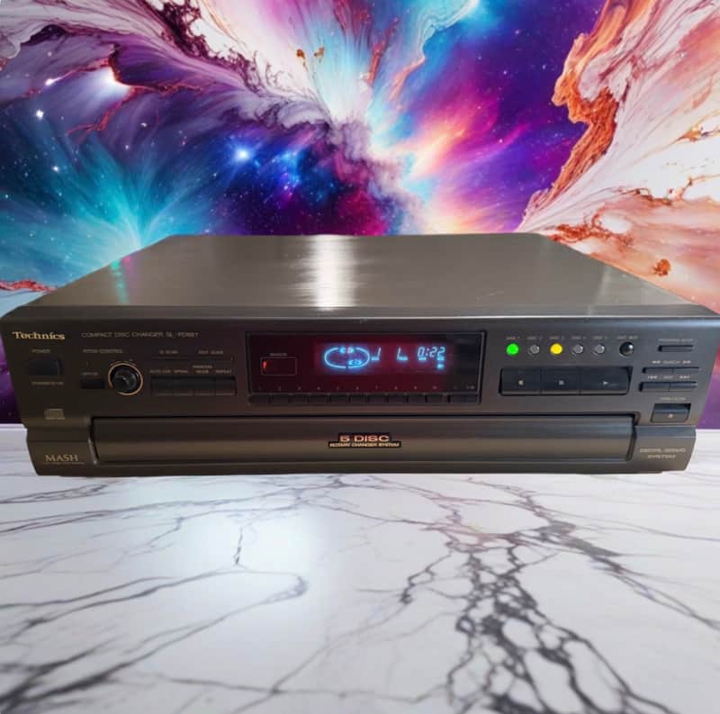 Technics 5-CD Changer W/Pitch Control SL-PD987 Made In Japan New Belts Rare🎶🔥