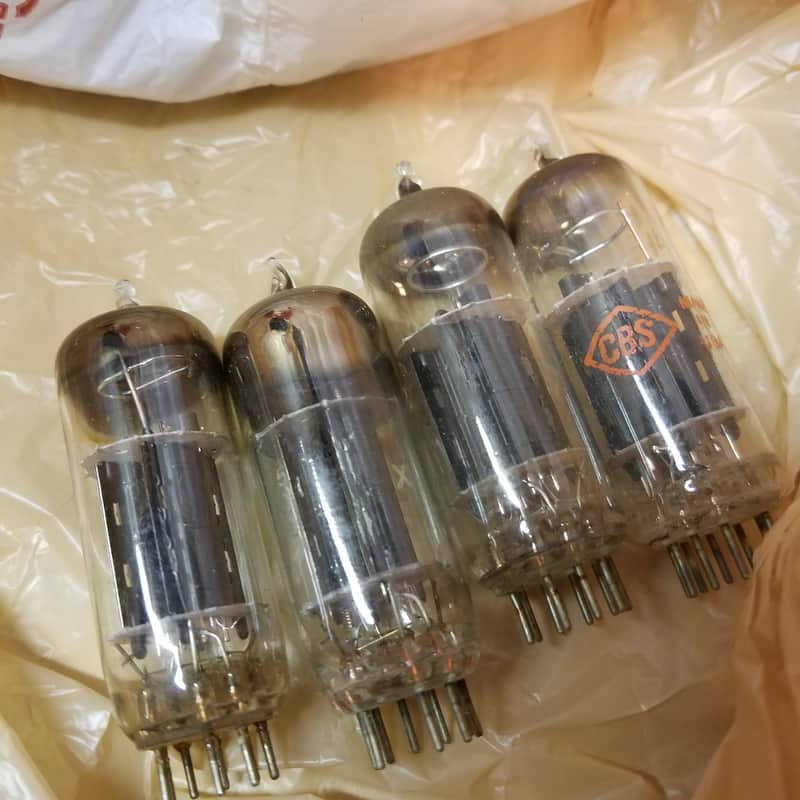 CBS ONE (1) 12BH7A AT1000 TESTED Vacuum Tube black plate 12BH7 dual triode 1951-1959 image 1