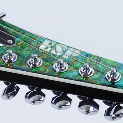 ESP M-II 2016 Exhibition Japan Custom Shop Guitar in Liquid JEM Green Finish image 10