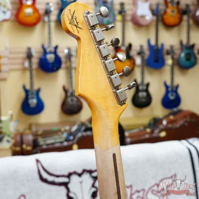 Fender Custom Shop Limited Edition 70th Anniversary 1954 Stratocaster Relic Nocaster Blonde with Black Pickguard 7.55 LBS image 11