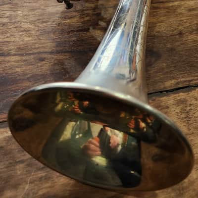 VERY RARE! Martin Handcraft Trumpet 'Dansant Era' Silver Plated Medium Bore 1926-1936 Elkhart, Indiana, USA image 19