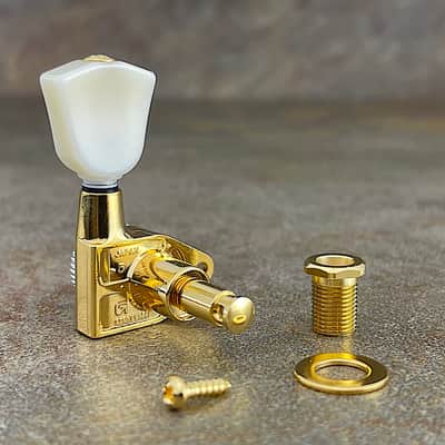 Gotoh Magnum Lock Trad Tuners SG301 MG-T- P4N -  Gold - 3 per side - For Les Paul - 05112GYTX-AEL image 3