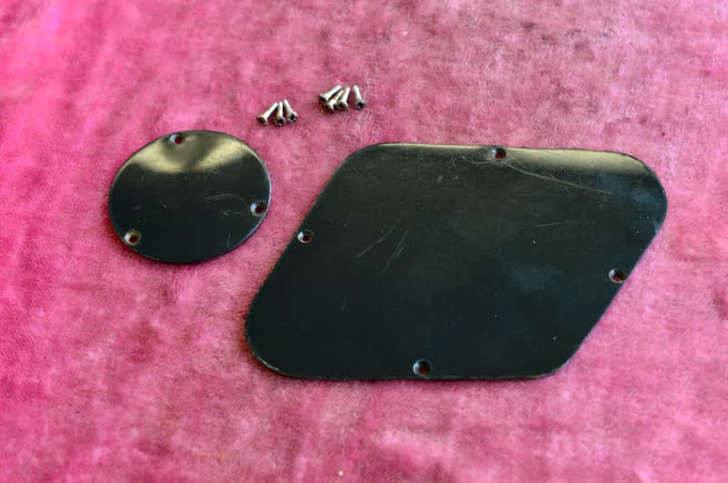 Vintage 1959 Gibson Les Paul Standard Backplates Black with "roll marks" Burst Part - Screws incl! image 1
