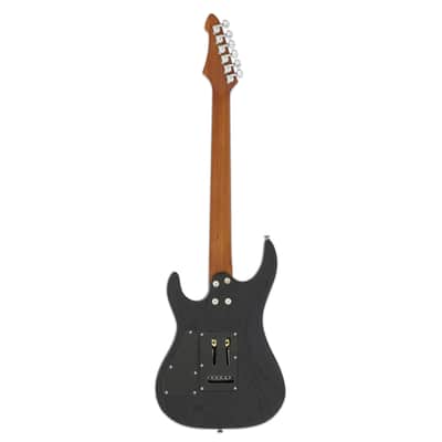 Aria Pro II Electric Guitar Mac Dlx Stained Black image 2