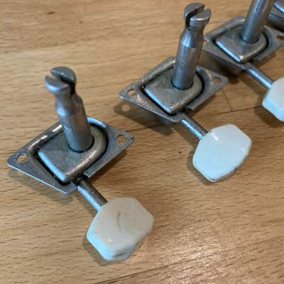 Fender Guitar Tuners CBS Era White Button Tuner Pegs Mustang Coronado Duo Sonic 60s 70s image 6