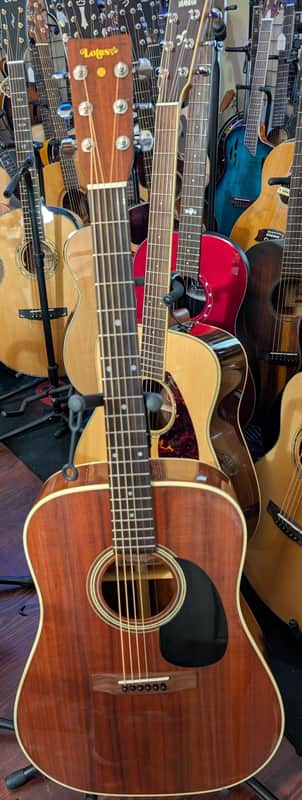 Lotus L240 MIJ 1980 Dreadnought Acoustic Guitar Hawaiian Koa