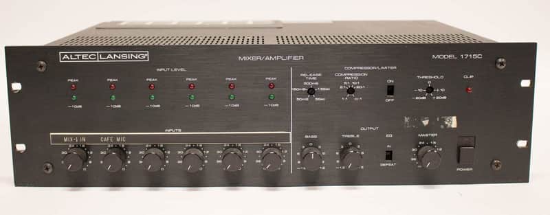 Altec Lansing 1715C Six Channel Mixer / Power Amplifier 8Ω Stereo