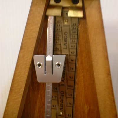 Fully Restored Vintage Seth Thomas Metronome No 7 Mid 1960s Honey Maple, Serviced, Solid Brass Trim image 15