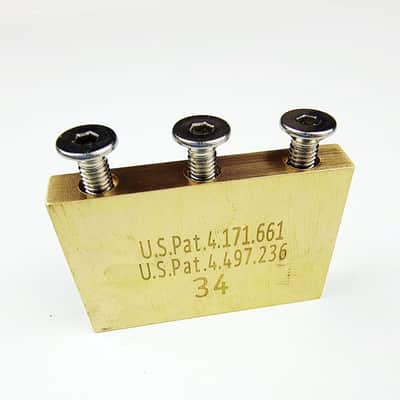 Korean-made double tremolo electric guitar bridge pure copper base tremolo system brass base metal block 34mm image 1