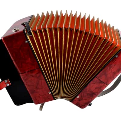 Excellent, German Made, Vintage, Top Quality, Diatonic Button Accordion Hohner Corso 8 Bass - 3 voice in G/C (Sol-Do) 21x8 buttons image 12