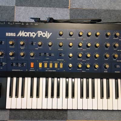 🎹 KORG Mono/Poly | Vintage Analog Synthesizer (1981) | Fully Functional | Professionally Serviced in Tokyo | 100 V Japan Model | Blue Panel | Free EMS Shipping