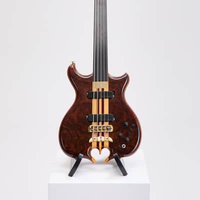 Alembic Custom Fretless 5 String Bass, Omega Heart & LEDs image 1