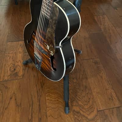 Lyra Acoustic Archtop 1930s Kay Harmony Oscar Schmidt May Bell - Sunburst Faux Flame Stencil image 3