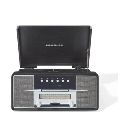 Crosley CR7016A Rhapsody 3-Speed Turntable AM/FM Radio CD Player - Black -NEW image 13