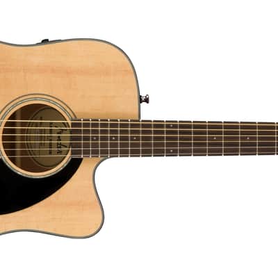 Fender CD-60SCE Natural Solid Top Acoustic Electric Cutaway Dreadnought Guitar image 1