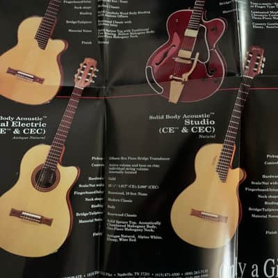 Gibson Acoustic Guitar Brochure Bret Michaels Poster 1993 SST Country Gentleman Tennessean Studio Classical Electric image 3