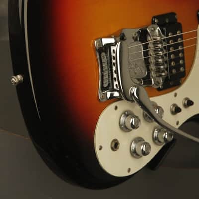 original 1973 Mosrite V-II Sunburst image 13