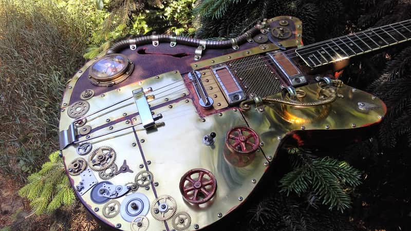 Steampunk Art Relic Jolana Tornado Hollow Body Vintage guitar 1963 Copper / Red image 1