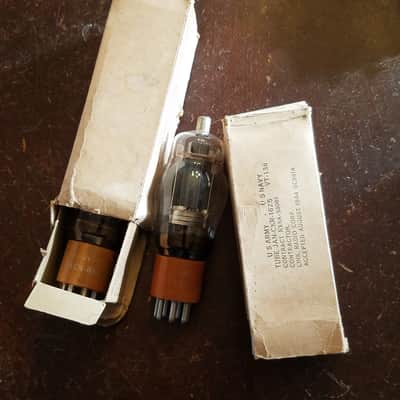 Pair IOB 1625 VT-136 Ken-Rad JAN NOS radio audio vacuum tubes valves tested 1943-1944 Type image 1