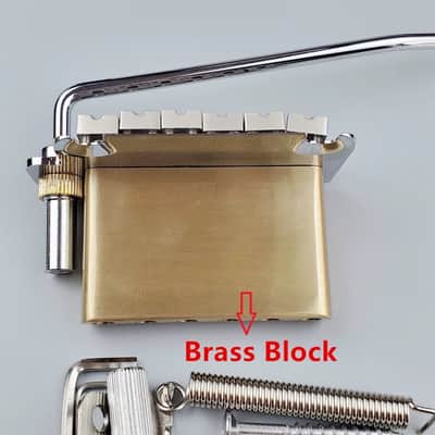 Fender ST etc 56mm electric guitar mini double tremolo bridge tailpiece tremolo system with brass image 5