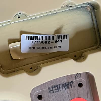 Fender American Performer Jazzmaster guitar body Vintage White image 3