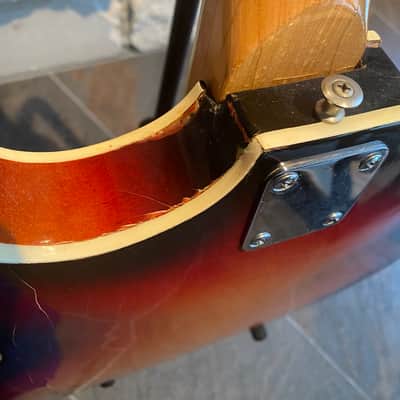 Telestar 335 Style Guitar, Japan 1960's Sunburst 1960's Sunburst image 9