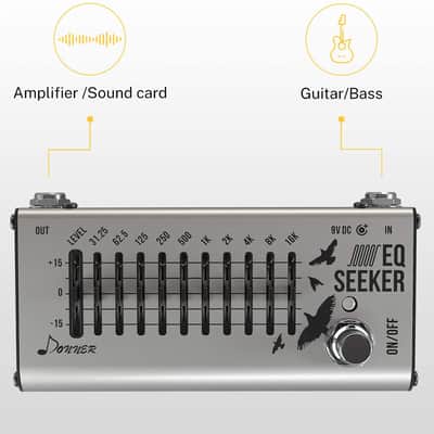 EQ Seeker Ten Band Equalization Guitar Effect Pedal True Bypass by Donner image 4
