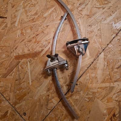 Ludwig Ludwig Small Curved Spurs With Mounts7/16” Bass Kick Drum 1960s - Chrome image 5