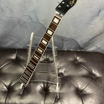 Squier Loaded Telecaster Neck with Block Inlays, Charcoal Frost Metallic Painted Headstock Face image 2