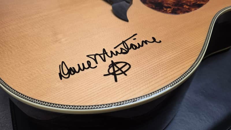 DAVE MUSTAINE'S MEGADETH Studio Breedlove USA Herringbone Acoustic Guitar with L.R. Baggs electric pickup - Album writing recording guitar Artist owned by Dave Mustaine pre-Gibson signature era image 1
