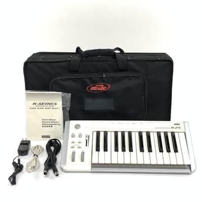 Korg K25 25-Key USB MIDI Studio Controller 2000s - White TGHM image 1