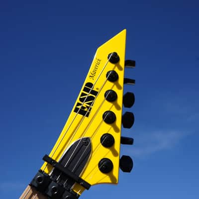 ESP Custom Shop Maverick FM Neon Yellow 27-Fret (2026 NAMM Booth Guitar) image 2