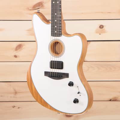 Fender American Acoustasonic Jazzmaster - Arctic White - US229091 image 3
