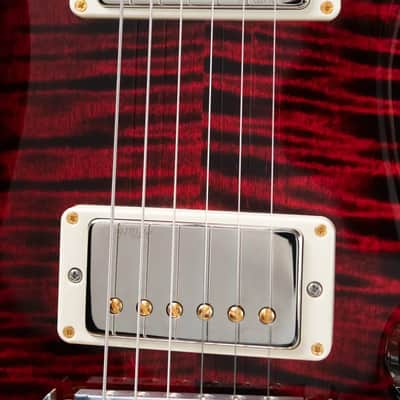 PRS McCarty Flame Maple 10-Top Electric Guitar - Fire Red Wrap Smokeburst with Hardshell Case image 3
