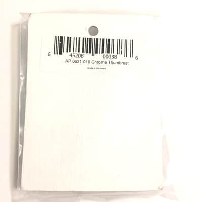 Precision Bass Thumb Rest Chrome with Screws Made In Germany Open Package image 4