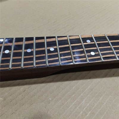 Zebra Wood Strat Style Guitar Neck with Machine Heads Pegs image 2