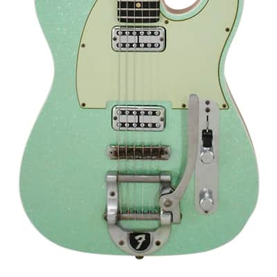 Fender Custom Shop Double TV Jones Telecaster Bigsby Sea Foam Green Metallic image 2