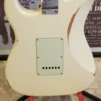 Shijie STE Pro Strat Vintage White Relic Nitro Finish image 7