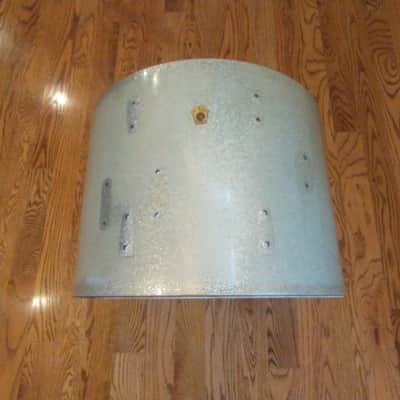 Ludwig Vintage 1965 Downbeat 14 x 20 silver sparkle bass drum shell very nice! image 3