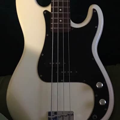 White Japanese Selder Bass Guitar image 2