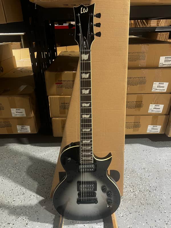 ESP LTD EC-256 Electric Guitar - Silver Sunburst Teardrop image 1