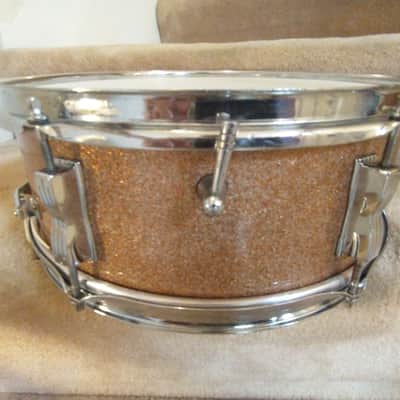 Ludwig Vintage pioneer pink champagne sparkle snare drum 1960s keystone badge outstanding! image 11