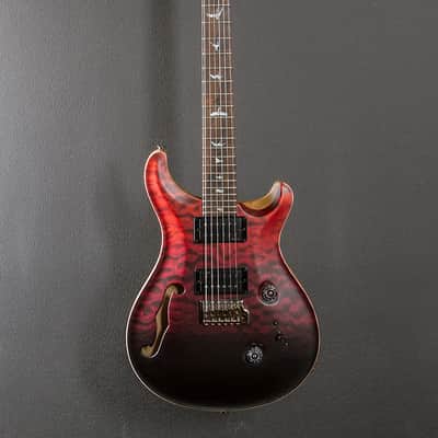 Paul Reed Smith Custom 24 Semi-Hollow Wood Library Limited - Fire Red to Gray Black Fade w/Korina image 3