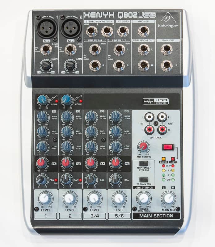 Behringer Xenyx Q802 USB Mixer/Audio Interface image 1
