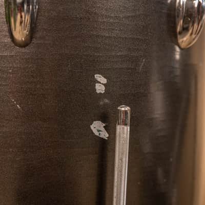 1960s Slingerland Metallic Black Drum Set 14x20 8x12 and 16x16 image 7